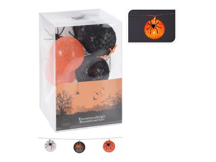 halloweensky svetelny retez 10 led svetel prumer 60 mm delka 135 cm
