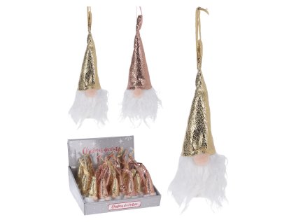 vanocni ozdoby skritek 20 cm zlata ruzove zlata