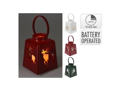 lucerna 13 cm se svickou led cervena zelena nebo bila