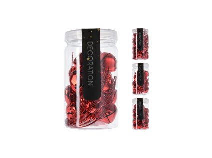 vanocni ozdoby kovove rolnicky cervena barva 3 velikosti cena 1ks