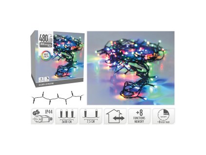 svetelny retez 480 led barevny delka 36 m venkovni pouziti 230 v