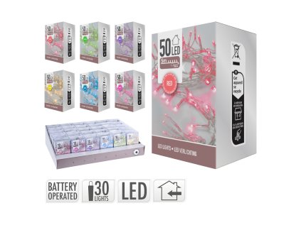 svetelny retez 50 led delka 5 m 6 barev