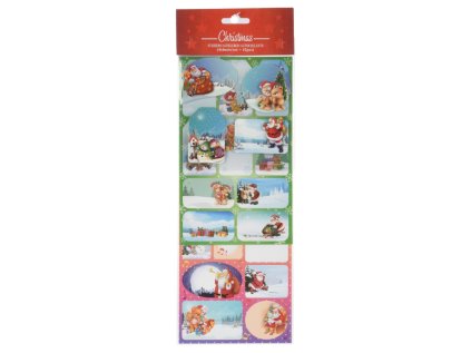 sada samolepek na vanocni darky