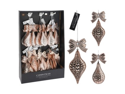 vanocni ozdoba rampouch kapka 16 cm medena barva mix cena 1ks