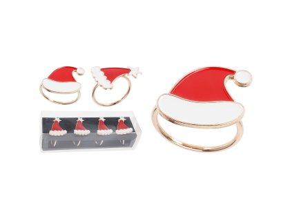 ozdobne krouzky na ubrousky mikulasska cepice sada 4 ks 2 varianty