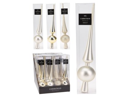 spic na vanocni stromecek 275 mm mix barev bily sampan perlet 3 varianty