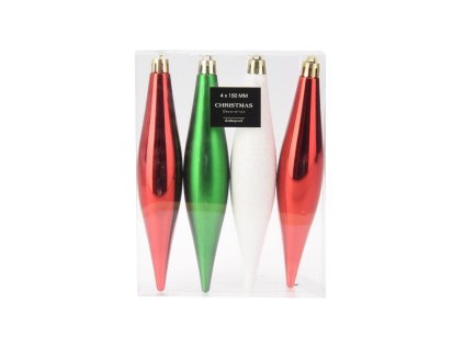 vanocni ozdoby 150 mm mix barev sada 4 ks