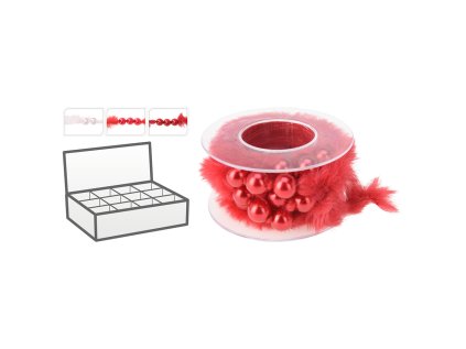 goralsky retez 180 cm bily vinovy cerveny