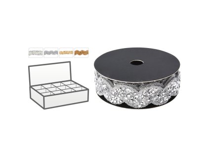 retezova stuha s goralkami 130 cm zlata stribrna 4 varianty