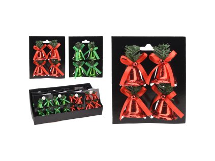 vanocni ozdoby zvonky 40 mm 2 barvy