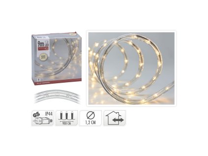 svetelny retez led v teple bile barve delka 9 m venkovni pouziti 230v