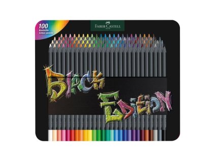 pastelky black edition faber castell 100 barev plech box