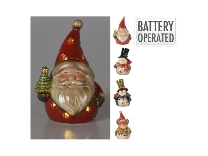 vanocni postavicka s led svetlem 12x9x17 cm 4 varianty