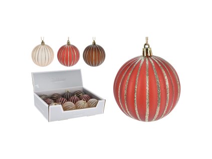 vanocni koule embossovana 8 cm mix cena je za 1 ks