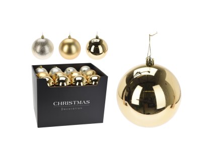 vanocni koule pp 100 mm zlata mix 1ks