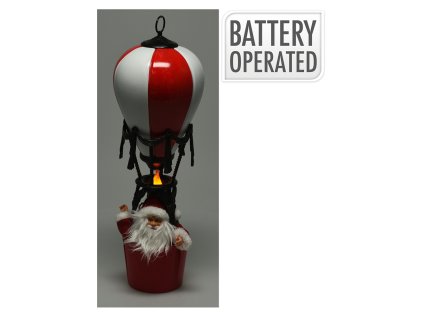 mikulas v balonu 40 cm s led svetlem jako plamen