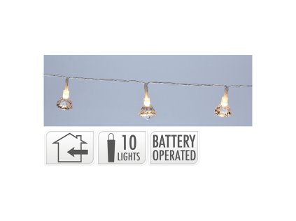 svitici retez s 10 led zvonky delka 1 m