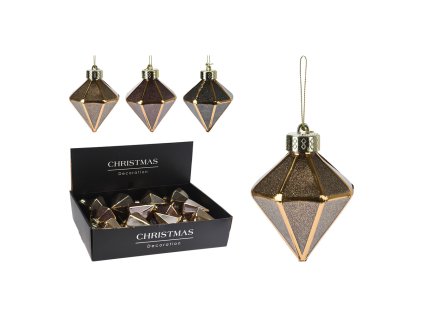 vanocni diamant 80 mm glitrovany dekor 3 barvy cena za 1 ks