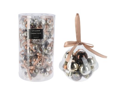 vanocni koule 30 mm jantar sada 12 ks