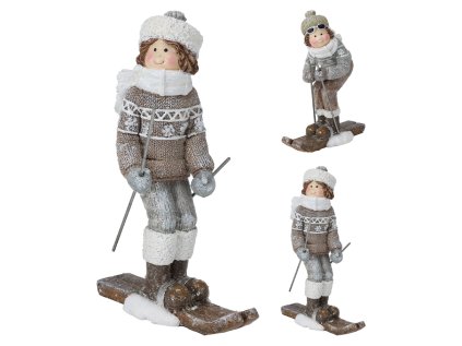 figurka deti na lyzich 16 cm 2 varianty