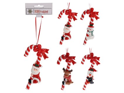 vanocni dekorace na zaveseni lizatko 15 cm 4 varianty