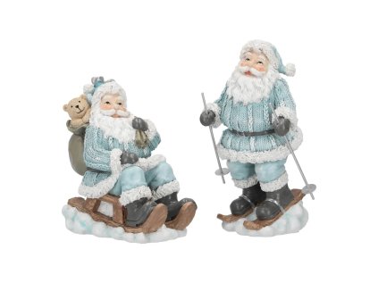 postava mikulase v modrem kabate 20 cm 2 varianty