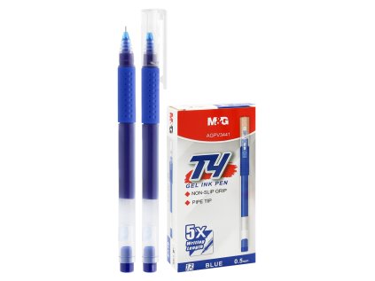 gelove pero m g t4 0 5 mm velkoobjemova modra napln delka zapisu cca 2000 m