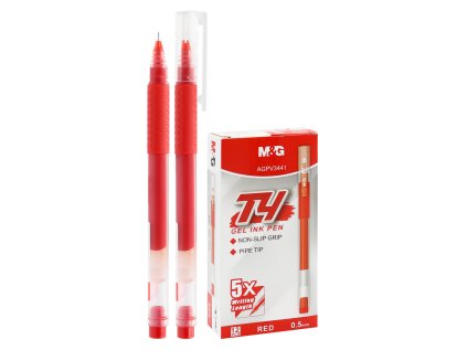 gelove pero m g t4 0 5 mm velkoobjemova cervena napln delka zapisu cca 2000 m