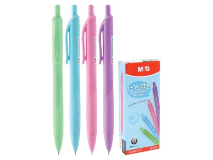 gelove pero m g i write 0 5 mm mix pastelovych barev modra napln