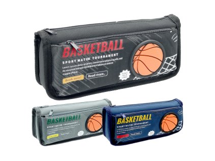 penal se 2 zipy basketbal prazdny mix barev