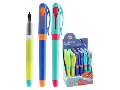 kulickove pero s jehlou smes 3 barev modra napln