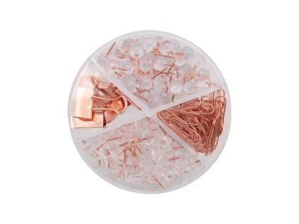 kancelarska sada 4v1 kancelarske sponky spony do poradacu spony medena