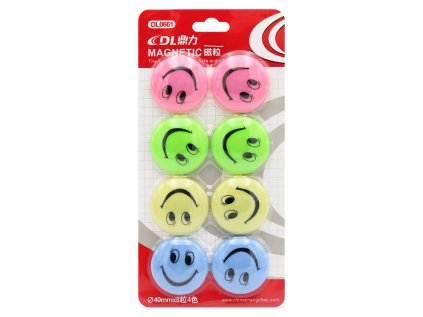 smajlici magnetky 40 mm sada 8 ks