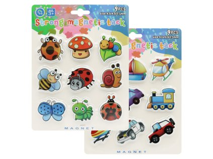 magnety sada 9 kusu mix vzoru