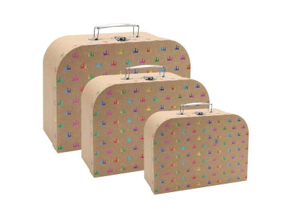 sada detskych kufriku 3 ks leskly potisk crowns