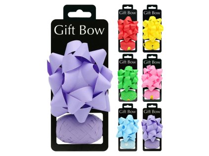 rozeta 95 mm stuha 5 mm x 10 m smes 6 pastelovych barev na blistru