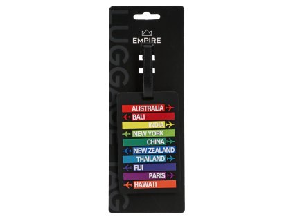 zavazadlovy stitek se jmenovkou zeme