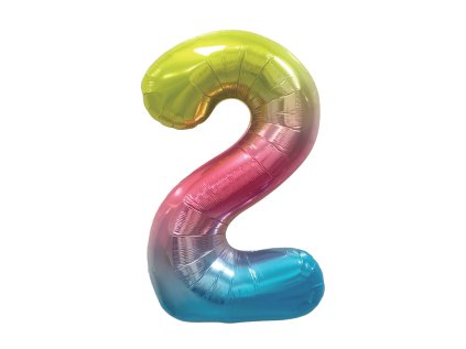 narozeninovy balonek barevny 40 100 cm cislo 2