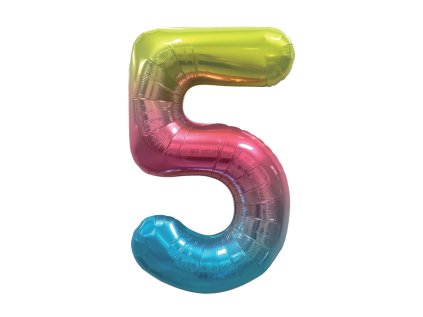 narozeninovy balonek barevny 40 100 cm cislo 5