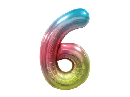 narozeninovy balonek barevny 40 100 cm cislo 6