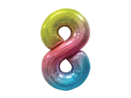 narozeninovy balonek barevny 40 100 cm cislo 8