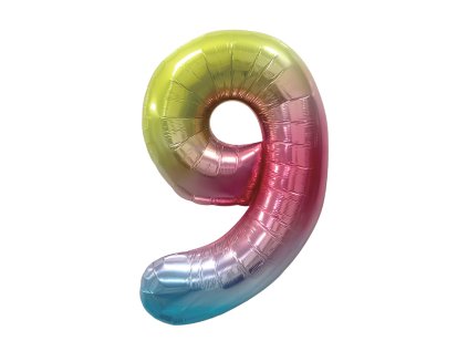 narozeninovy balonek barevny 40 100 cm cislo 9