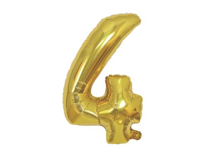 narozeninovy balonek zlaty 40 100 cm cislo 4