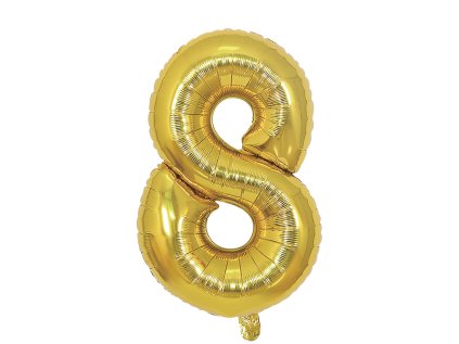 narozeninovy balonek zlaty 40 100 cm cislo 8
