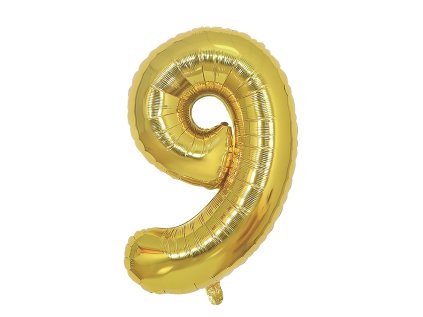 narozeninovy balonek zlaty 40 100 cm cislo 9