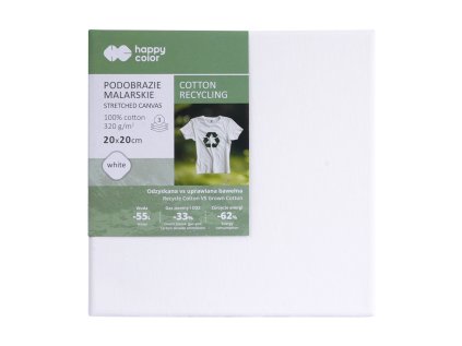 malirske platno happy color 20x20 cm na ramu recyklovana bavlna