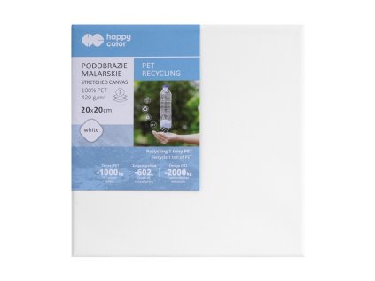 malirske platno happy color 20x20 cm na ramu recyklovany pet