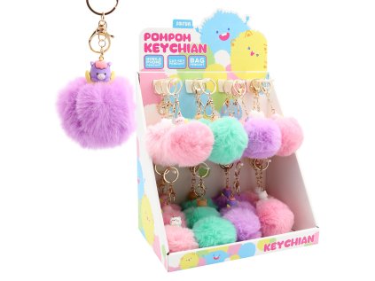 klicenka privesek junior pompom mix pastelovych barev