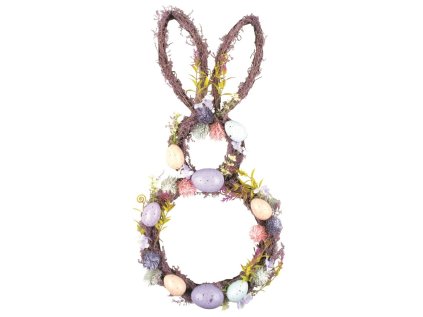 dekorace velikonocni zajic z prouti 23 x 48 cm