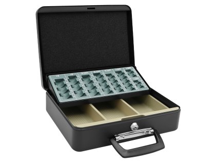 pokladna kovova 12 s euro mincovnikem cerna